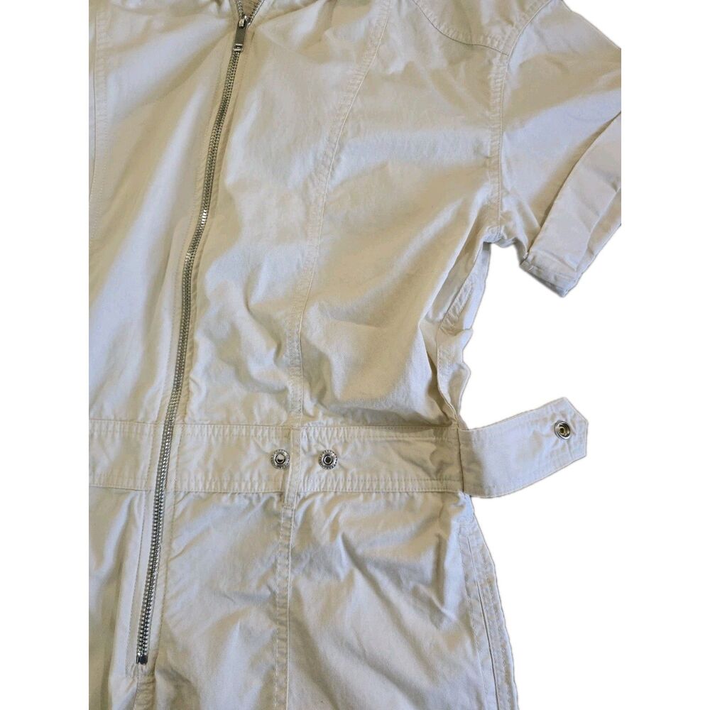 Zara Cream Short-Sleeve Utility Jumpsuit - Picture 11 of 12